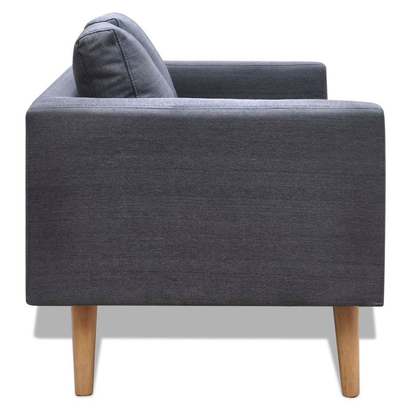 Sofa Set 2-Seater and 3-Seater Fabric Dark Grey Payday Deals