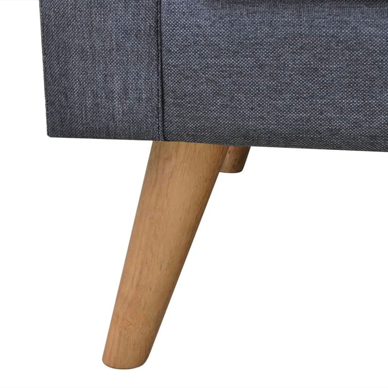 Sofa Set 2-Seater and 3-Seater Fabric Dark Grey Payday Deals