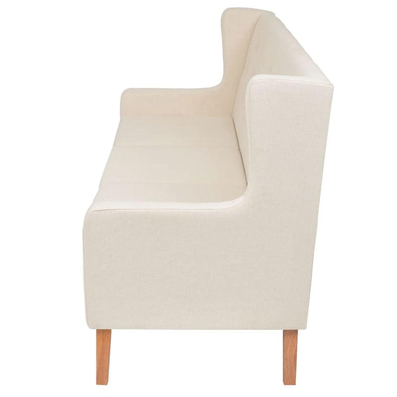 Sofa Set 3 Pieces Fabric Cream White Payday Deals