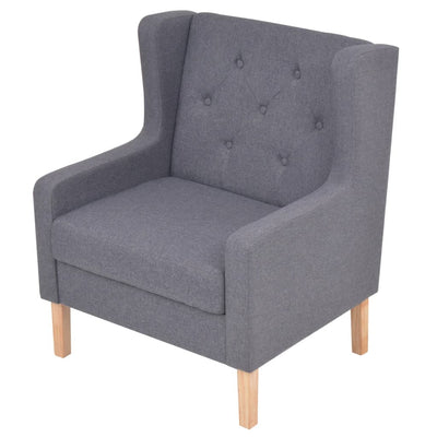 Sofa Set 3 Pieces Fabric Grey Payday Deals