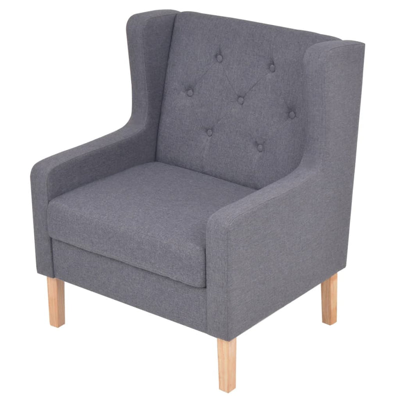 Sofa Set 3 Pieces Fabric Grey Payday Deals