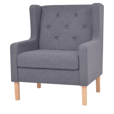 Sofa Set 3 Pieces Fabric Grey Payday Deals