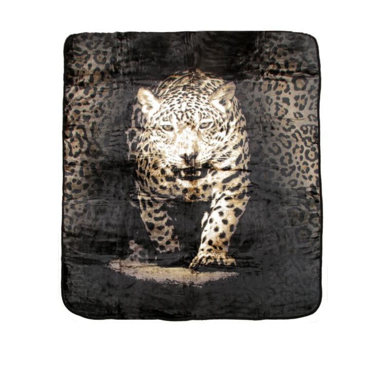 Soft 3D Animal Print Faux Mink Blanket Queen Leopard Payday Deals