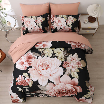 Soft Floral Comforter Set, King Size, Quilted Warm Bedding with Pillowcases Payday Deals