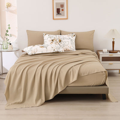 Soft Floral Leaf Comforter Set, King Size, Plush Quilted Bedding with Pillowcases Payday Deals