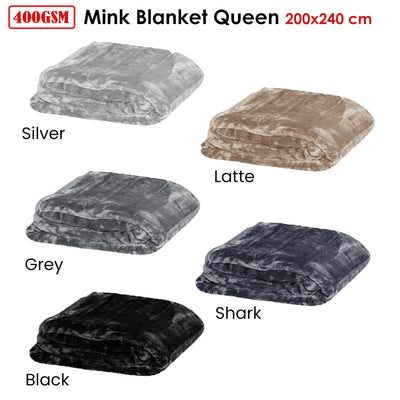 Soft Plain Faux Mink Blanket Queen Latte Payday Deals