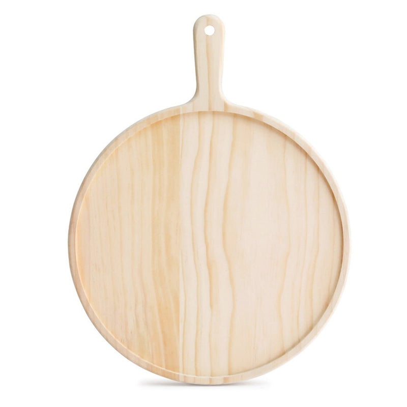 SOGA 10 inch Round Premium Wooden Pine Food Serving Tray Charcuterie Board Paddle Home Decor Payday Deals