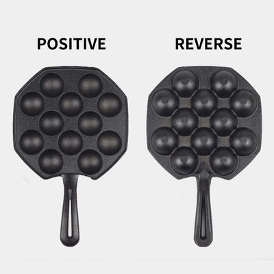 SOGA 18CM Cast Iron Takoyaki Fry Pan Octopus Balls Maker 12 Hole Cavities Grill Mold Payday Deals