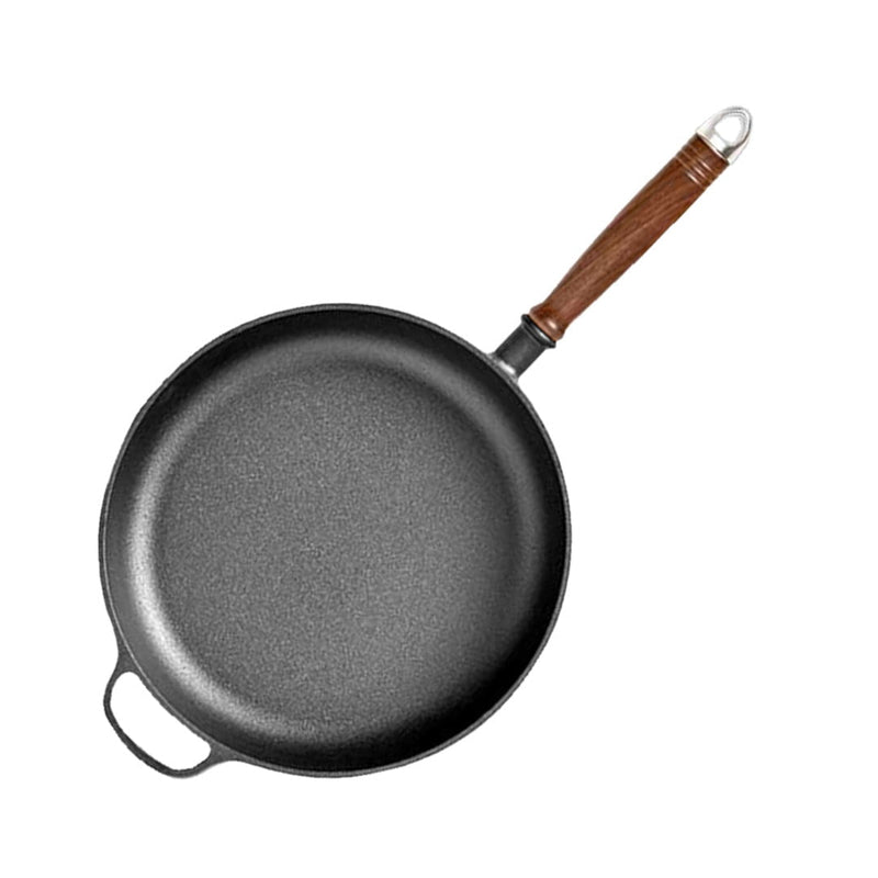 SOGA 29cm Round Cast Iron Frying Pan Skillet Steak Sizzle Platter with Helper Handle Payday Deals