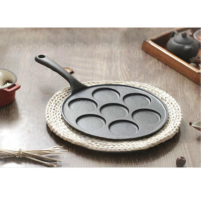 SOGA 2X 23cm Cast Iron Takoyaki Fry Pan Octopus Balls Maker 7 Hole Cavities Grill Mold Payday Deals