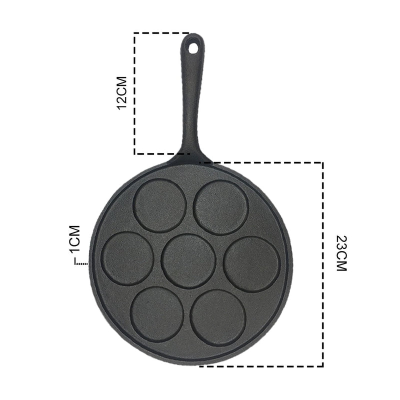 SOGA 2X 23cm Cast Iron Takoyaki Fry Pan Octopus Balls Maker 7 Hole Cavities Grill Mold Payday Deals