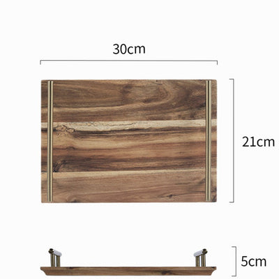 SOGA 2X 30cm Brown Rectangle Wooden Acacia Food Serving Tray Charcuterie Board Centerpiece  Home Decor Payday Deals