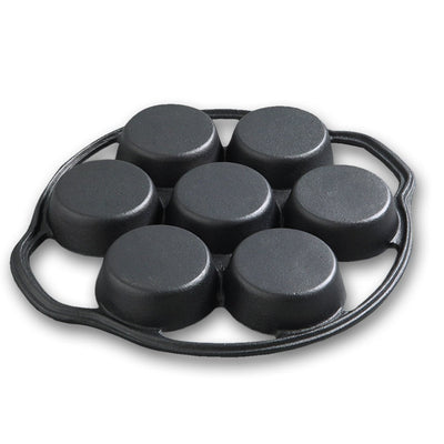 SOGA 2X 32cm Cast Iron Takoyaki Fry Pan Octopus Balls Maker 7 Hole Cavities Grill Mold Payday Deals