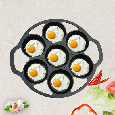 SOGA 2X 32cm Cast Iron Takoyaki Fry Pan Octopus Balls Maker 7 Hole Cavities Grill Mold Payday Deals