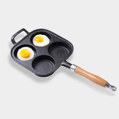 SOGA 2X 4 Mold Cast Iron Breakfast Fried Egg Pancake Omelette Fry Pan Payday Deals