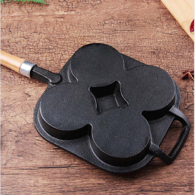 SOGA 2X 4 Mold Cast Iron Breakfast Fried Egg Pancake Omelette Fry Pan Payday Deals