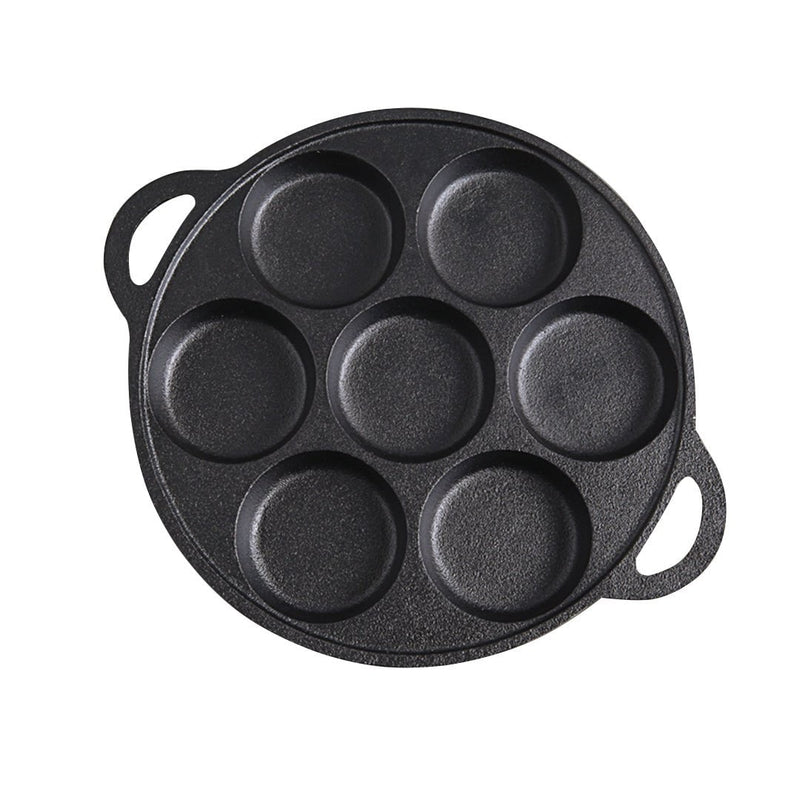 SOGA 31.5cm Cast Iron Takoyaki Fry Pan Octopus Balls Maker 7 Hole Cavities Grill Mold Payday Deals