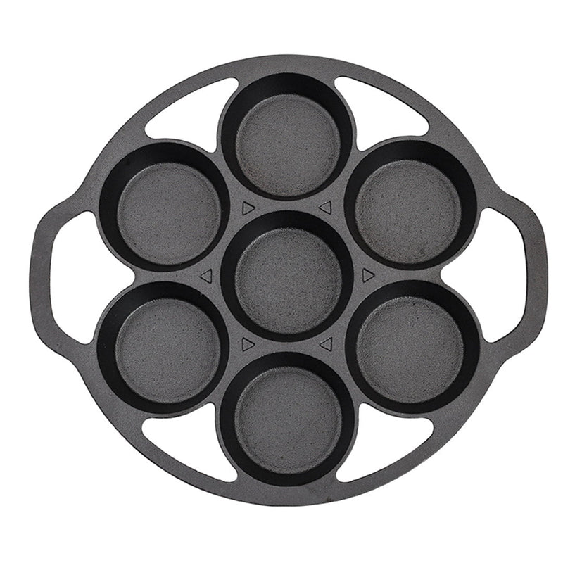 SOGA 32cm Cast Iron Takoyaki Fry Pan Octopus Balls Maker 7 Hole Cavities Grill Mold Payday Deals