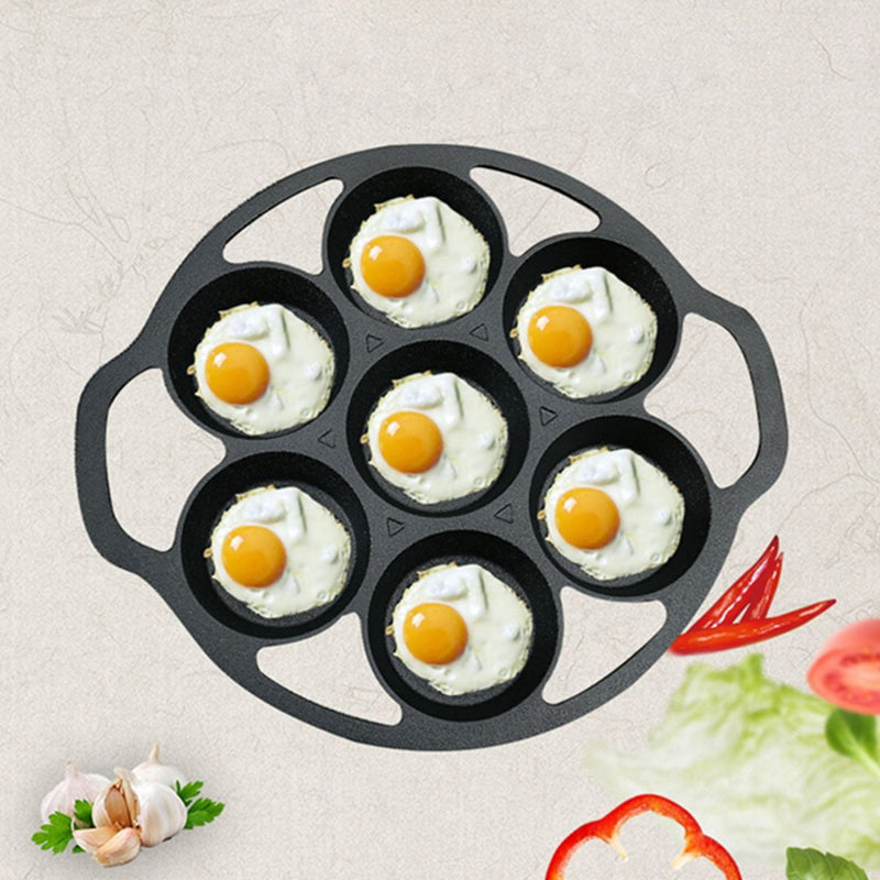 SOGA 32cm Cast Iron Takoyaki Fry Pan Octopus Balls Maker 7 Hole Cavities Grill Mold Payday Deals