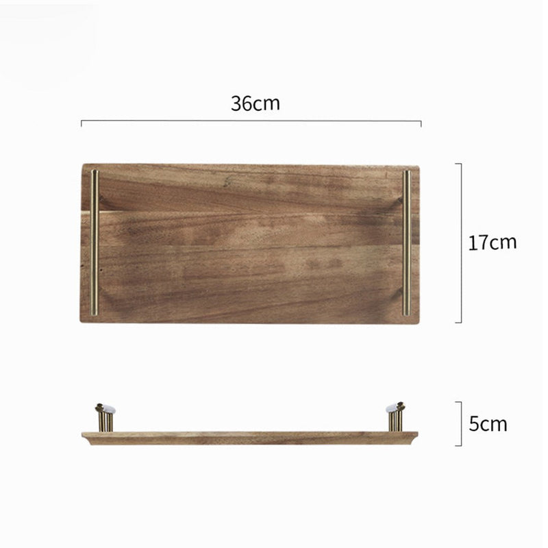 SOGA 36cm Brown Rectangle Wooden Acacia Food Serving Tray Charcuterie Board Centerpiece  Home Decor Payday Deals