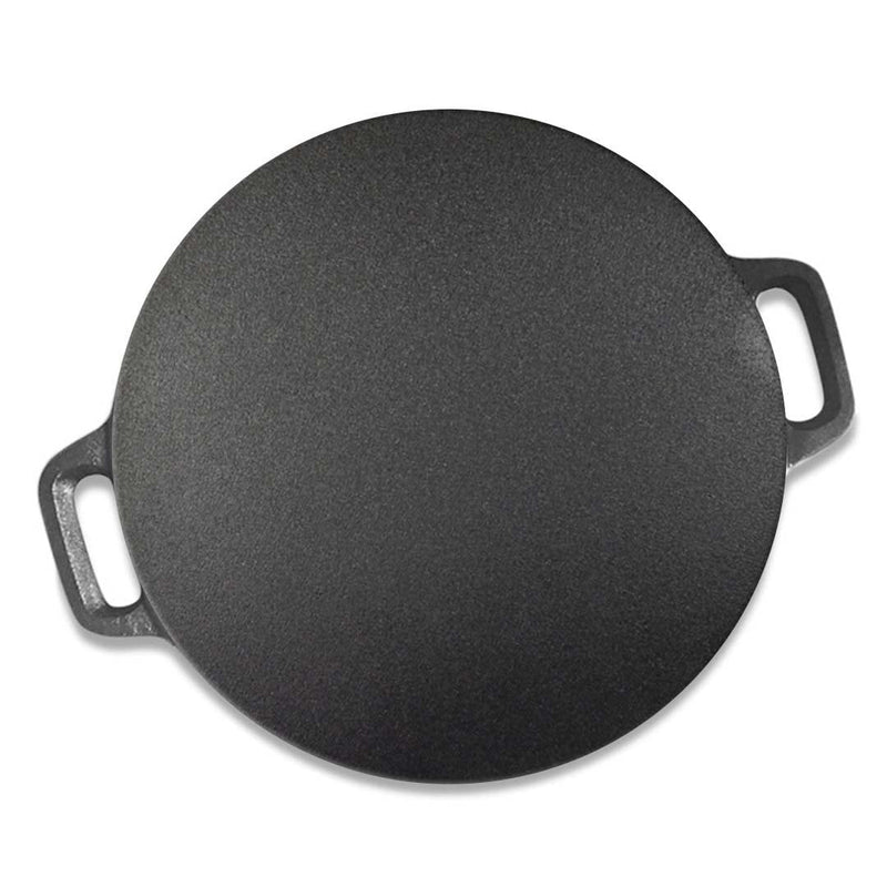 SOGA 37cm Cast Iron Induction Crepes Pan Baking Cookie Pancake Pizza Bakeware Payday Deals