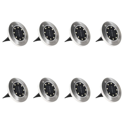 Solar Ground Lights 8 pcs LED Lights RGB Colour Payday Deals