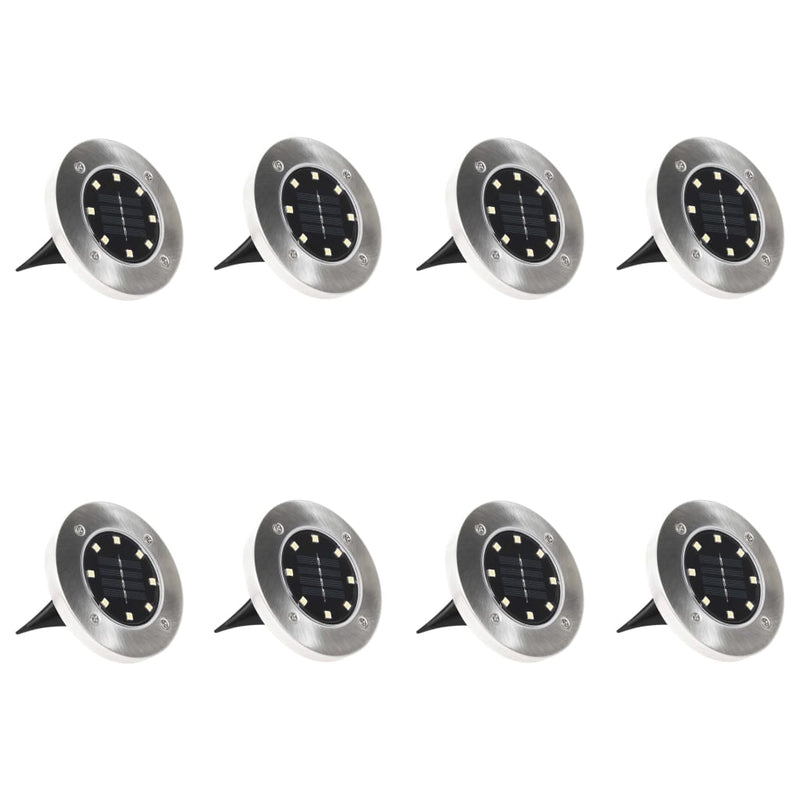 Solar Ground Lights 8 pcs LED Lights RGB Colour Payday Deals