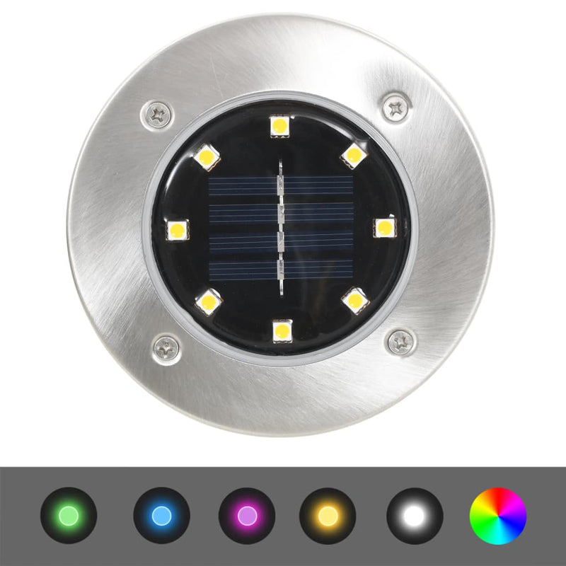 Solar Ground Lights 8 pcs LED Lights RGB Colour Payday Deals