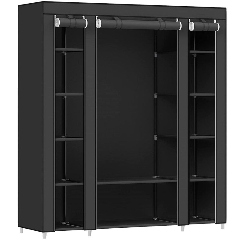 SONGMICS Non-Woven Fabric Wardrobe Bedroom Furniture Storage Black LSF03H Payday Deals