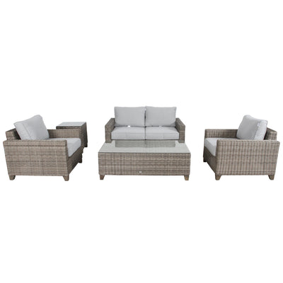 Sophy 2+1+1 Seater Wicker Rattan Outdoor Sofa Set Coffee Side Table Chair Lounge