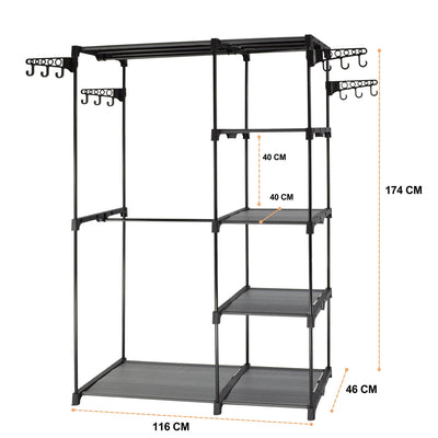 Sorti Freestanding Portable Closet Metal Wardrobe Garment Rack Hanger Payday Deals