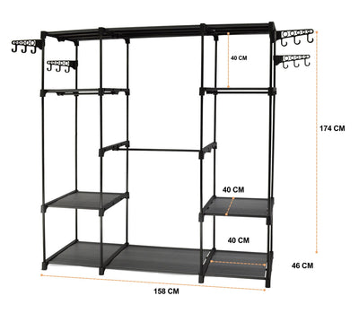 Sorti Freestanding Portable Closet Metal Wardrobe Garment Rack Hanger Payday Deals