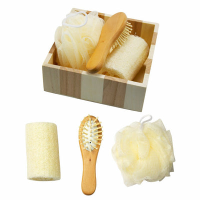 Sponge Brush And Loofa Bath Gift Set