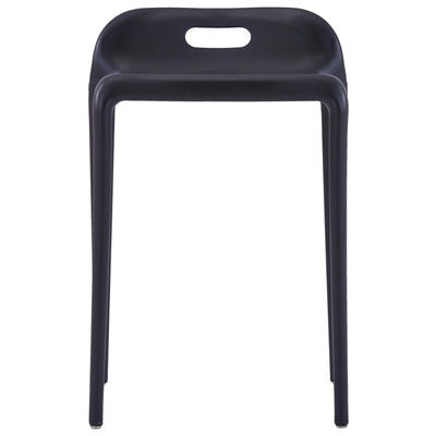 Stackable Stools 4 pcs Black Plastic Payday Deals