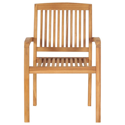 Stacking Garden Chairs with Cushions 8 pcs Solid Teak Wood Payday Deals