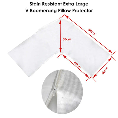 Stain Resistant Extra Large V Boomerang Pillow Protector Payday Deals