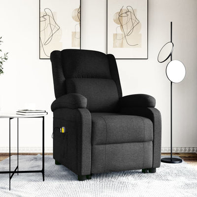 Stand up Massage Chair Black Fabric Payday Deals