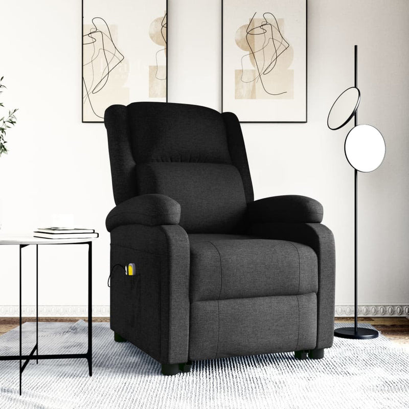 Stand up Massage Chair Black Fabric Payday Deals