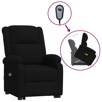 Stand up Massage Chair Black Fabric Payday Deals