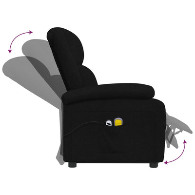 Stand up Massage Chair Black Fabric Payday Deals
