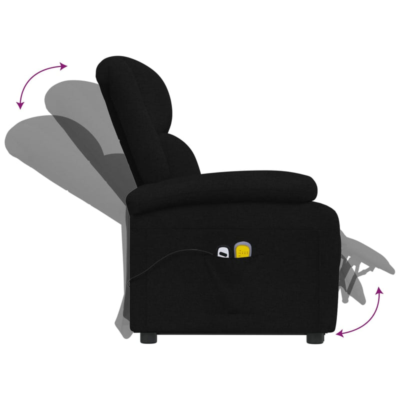 Stand up Massage Chair Black Fabric Payday Deals
