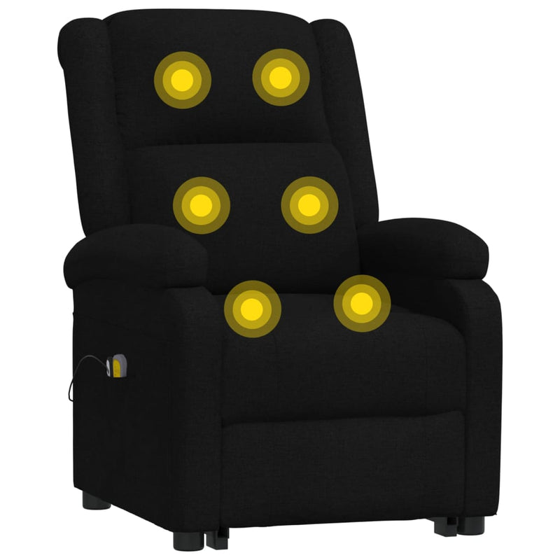 Stand up Massage Chair Black Fabric Payday Deals