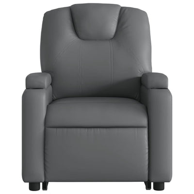 Stand up Massage Recliner Chair Grey Faux Leather Payday Deals