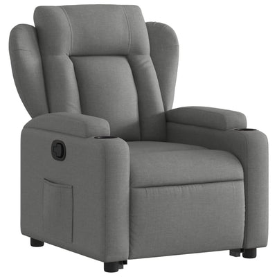 Stand up Recliner Chair Dark Grey Fabric Payday Deals