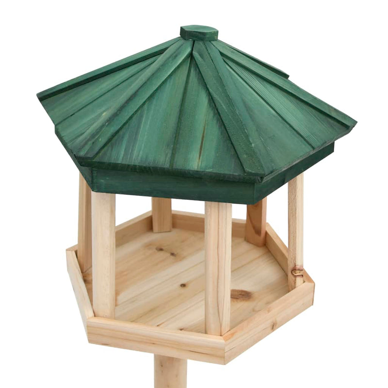 Standing Bird Feeder Solid Firwood 33x110 cm Payday Deals