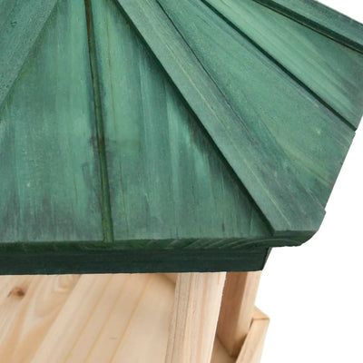Standing Bird Feeder Solid Firwood 33x110 cm Payday Deals