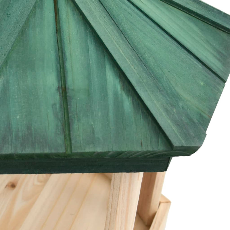 Standing Bird Feeder Solid Firwood 33x110 cm Payday Deals