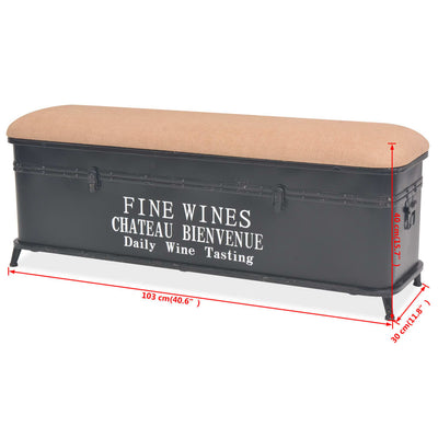 Storage Bench with Cushion 103x30x40 cm Payday Deals