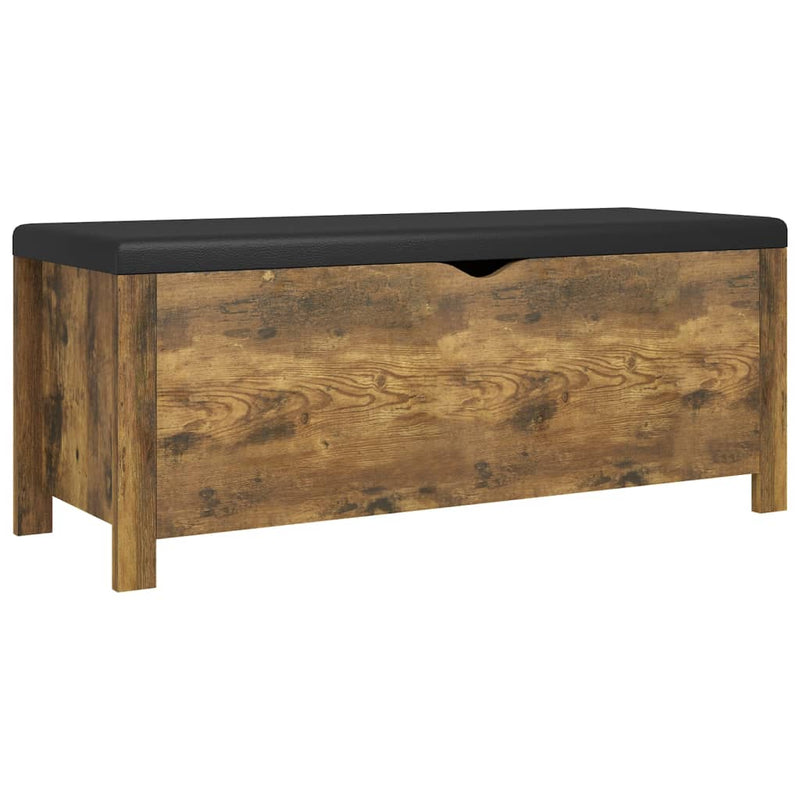 Storage Box with Cushion Smoked Oak 105x40x45 cm Payday Deals