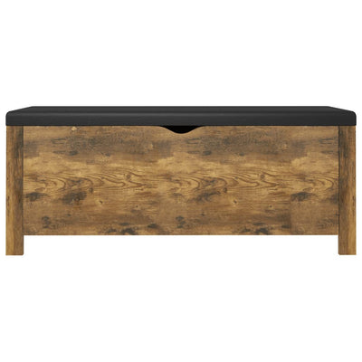 Storage Box with Cushion Smoked Oak 105x40x45 cm Payday Deals